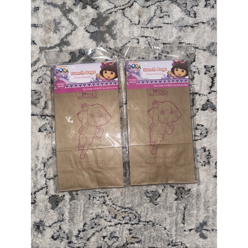 Nickelodeon Dora the Explorer Lunch Loot Favor Treat Bags 2011 Two Packs Of 15